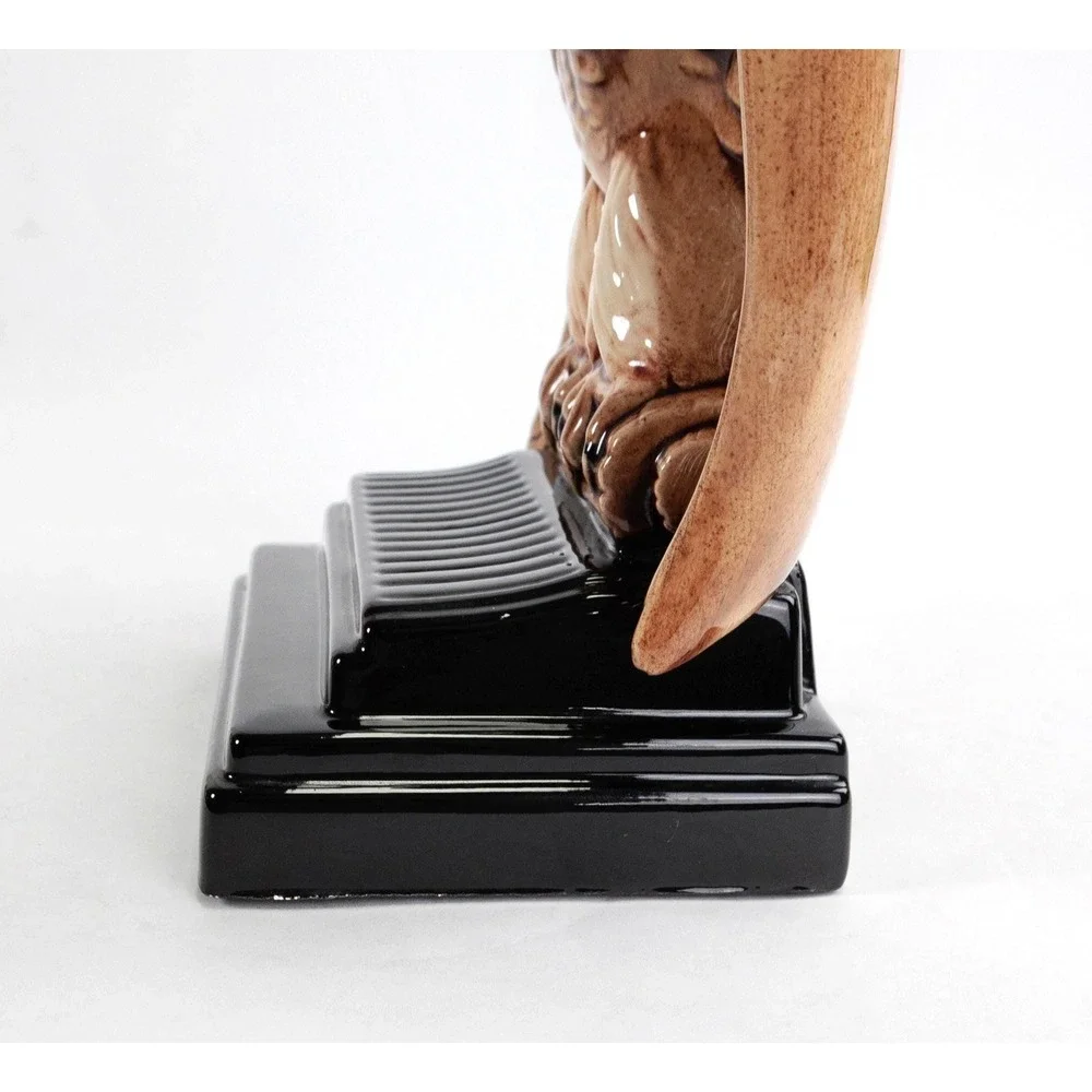 Vintage 1970s American Eagle Bookend Painted Ceramic Patriotic Decor